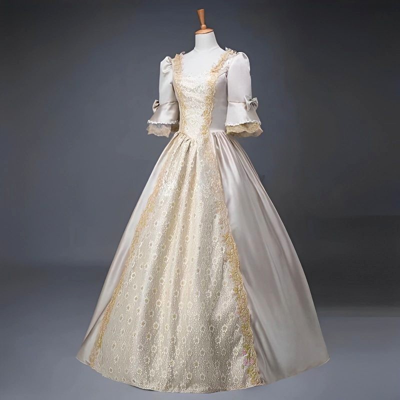 robe blanche satin duchesse