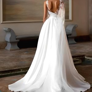 robe en satin de soie blanche 2