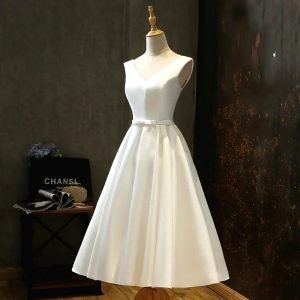 robe patineuse satin legere blanche 2