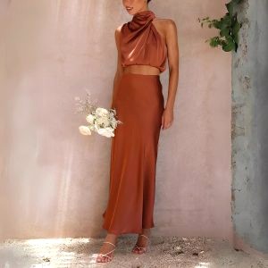 robe satin rouille 3