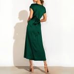 robe satin vert bouteille 2