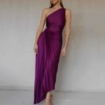robe satin violet
