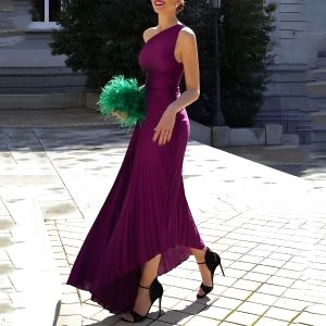 robe satin violet 3
